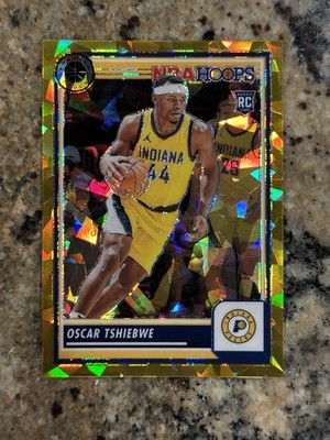 2025 Panini NBA Hoops /10 Gold Ice #13 Oscar Tshiebwe RC Ssp Pacers