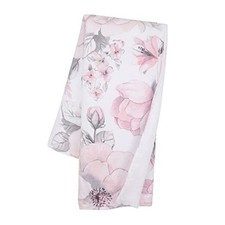 Watercolor Floral Pink Fleece Baby Blanket Botanical Baby