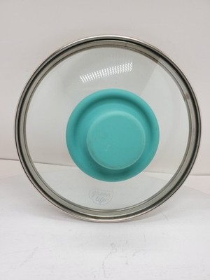Replacement Pot Lid, GREEN + LIFE Glass Cool Knob Handle Teal Lid Only 6'' Free S