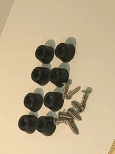 (8 PACK) 3/4" Dia. x 7/16" Tall Rubber Feet / Bumpers, SS Washers & Screws