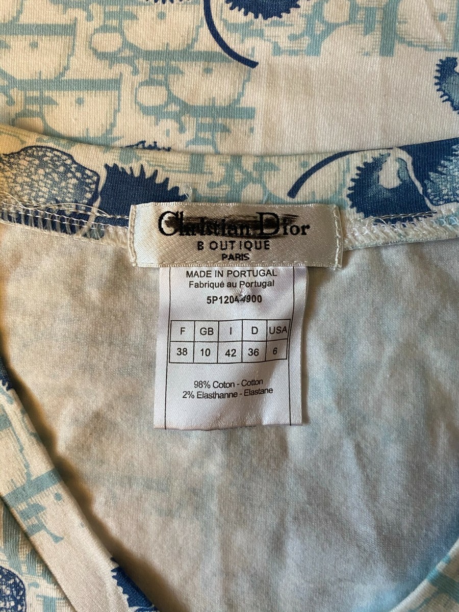 Christian Dior Boutique Paris Floral Cotton Signature Logo