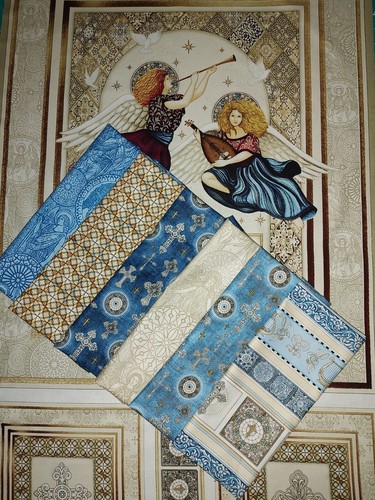 Christian Fabric, 100% Cotton Fabric, Angels Fabric, Chruch Window, Fat Quarters - Picture 3 of 8