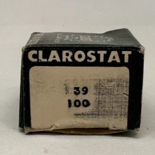 U-39 CLAROSTAT 100 OHMS 39-100 TRIM POTENTIOMETER 20-7029 (51)