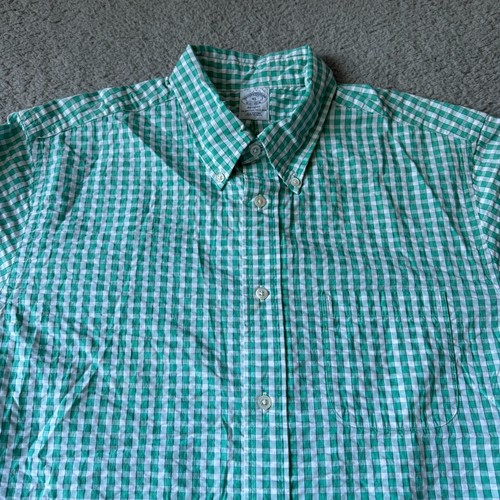 NEU Brooks Brothers Hemd Herren Extra Large grün weiß kariert Regent Freizeit Arbeit - Bild 1 von 10