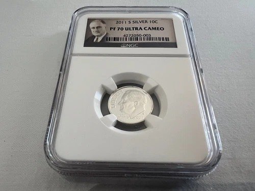 2011-S SILVER ROOSEVELT DIME NGC PF70 ULTRA CAMEO "PORTRAIT LABEL" TOP POP