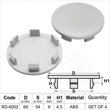 Wheel centre caps center universal alloy rim plastic 4x hub cap 54-60 mm for BMW