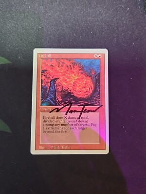 MTG Revised 3rd FIREBALL Signiert Mark Tedin