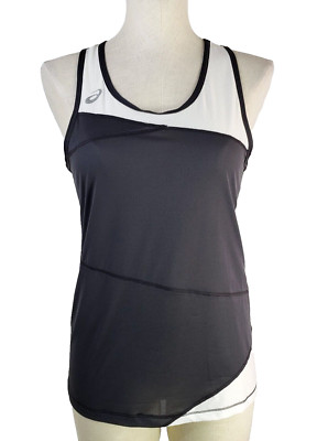 Asics Women's Size Small Gray/White Asics Motion Dry W Gunlap Singlet Top
