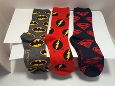 DC Character Logo Crew Socks Set of 3
