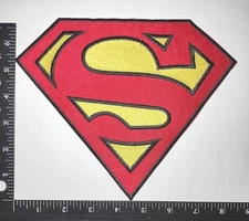 C&D Visionary Application Superman Logo Patch Embroidery Iron On See On Est. 8"