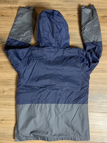 Columbia Jacket Kids Size Large Light Weight Windbreaker Rain Navy Fleece - Picture 2 of 7