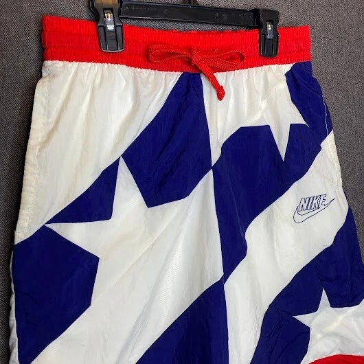 Nike Bañador Hombre Pequeño Azul Rojo EE. UU. Aire Libre Natación Retro Y2k  Foto 2 de 4