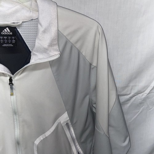 Adidas Athletic Mens Golf Jacket Size Medium Gray Zip Front Long Sleeve Running - Picture 4 of 12