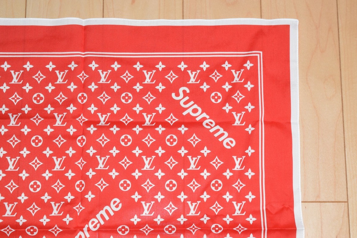 Supreme x Louis Vuitton Monogram Bandana Red