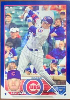 2023 Topps Series 1  #232 Ian Happ Royal Blue Team Match Chicago Cubs  FreeShip