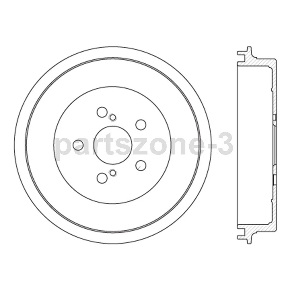 Tambor de freno para Toyota Corolla 1,8 L 2019 2018 2017 2016 2015 2014 2013 2012-2010 Foto 3 de 4