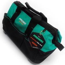 18" HEAVY DUTY TOOL BAG CADDY CASE ELECTRICIANS HOLDALL HARD PLASTIC BASE BOTTOM