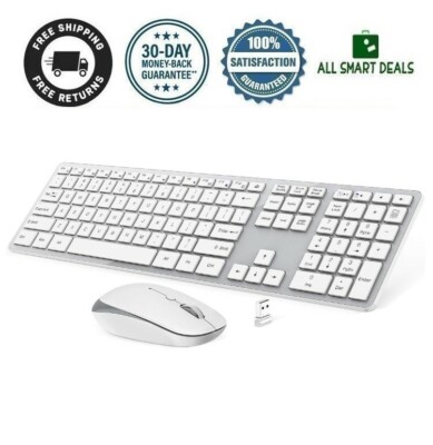 Teclado Y Mouse Inalambrico Para PC Computadora Tamaño Completo