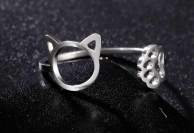 Skyrim  Adorable Cat  Paw Claw Adjustable Footprint  Stainless Steel 