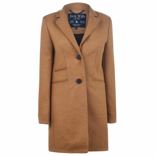 Jack Wills Womens Pimlico Wool Crombie 