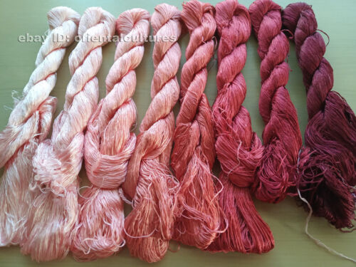 8bundles 100%natural mulberry silk,hand-dyed su embroidery silk floss/threads - Picture 12 of 12