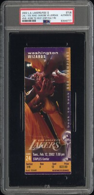 MICHAEL JORDAN VS KOBE BRYANT H2H #5/8 TICKET🎟️2/12/2002 KOBE