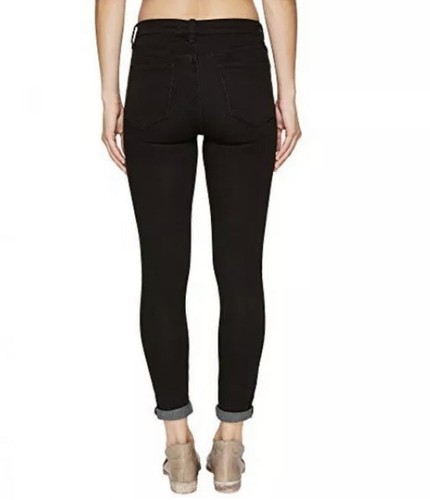 FREE PEOPLE ROLLER CROP JEANS NERO SKINNY NUOVO TAGLIA 30 MSRP $68 - Foto 6 di 8