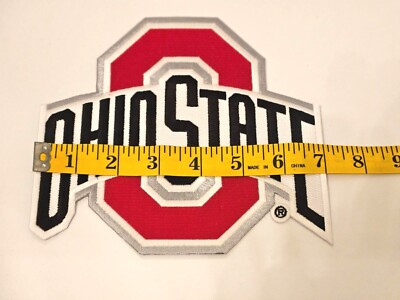 Ohio State Buckeyes Big 7'' Iron On Embroidered Patch FREE Shipping!!