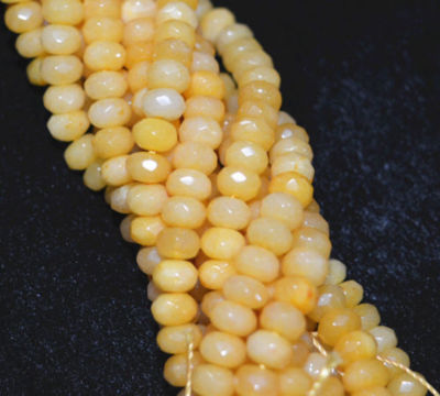 Faceted 4x6mm Natural Yellow Topaz Abacus Gems Rondelle Loose Beads 15'' Strand