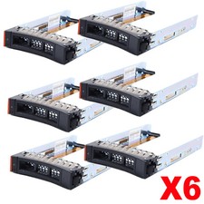 Lot of 6, 2.5" SAS/SATA Hard Drive Caddy Tray Sled for IBM x3550 M2 X3550M2 USA