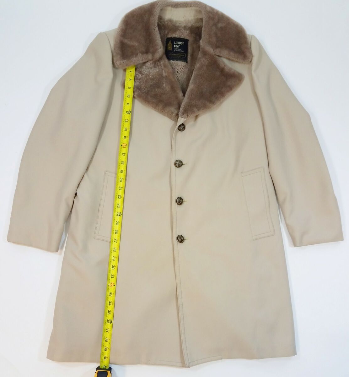 Vintage London Fog Overcoat mens with faux fur collar and Vintage London Fog Overcoat mens with faux fur collar and