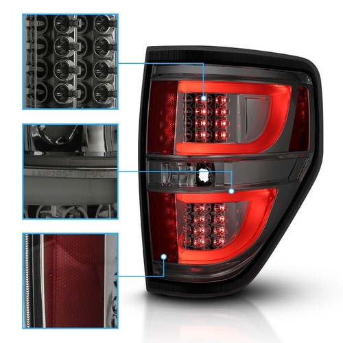 Luces traseras de humo de tubo LED para camioneta Ford F150 F-150 2009-2014 V2 - Imagen 3 de 6