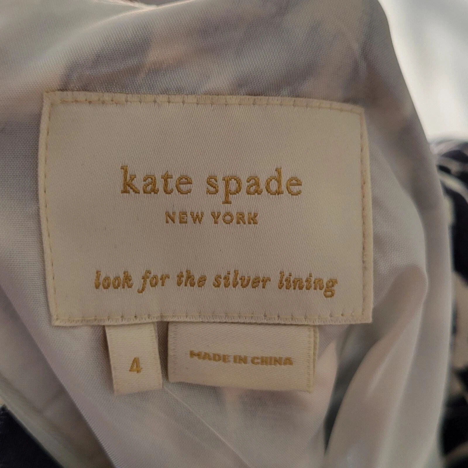 Abito Kate Spade stampa animalier Dorothy in seta taglia 4 n7