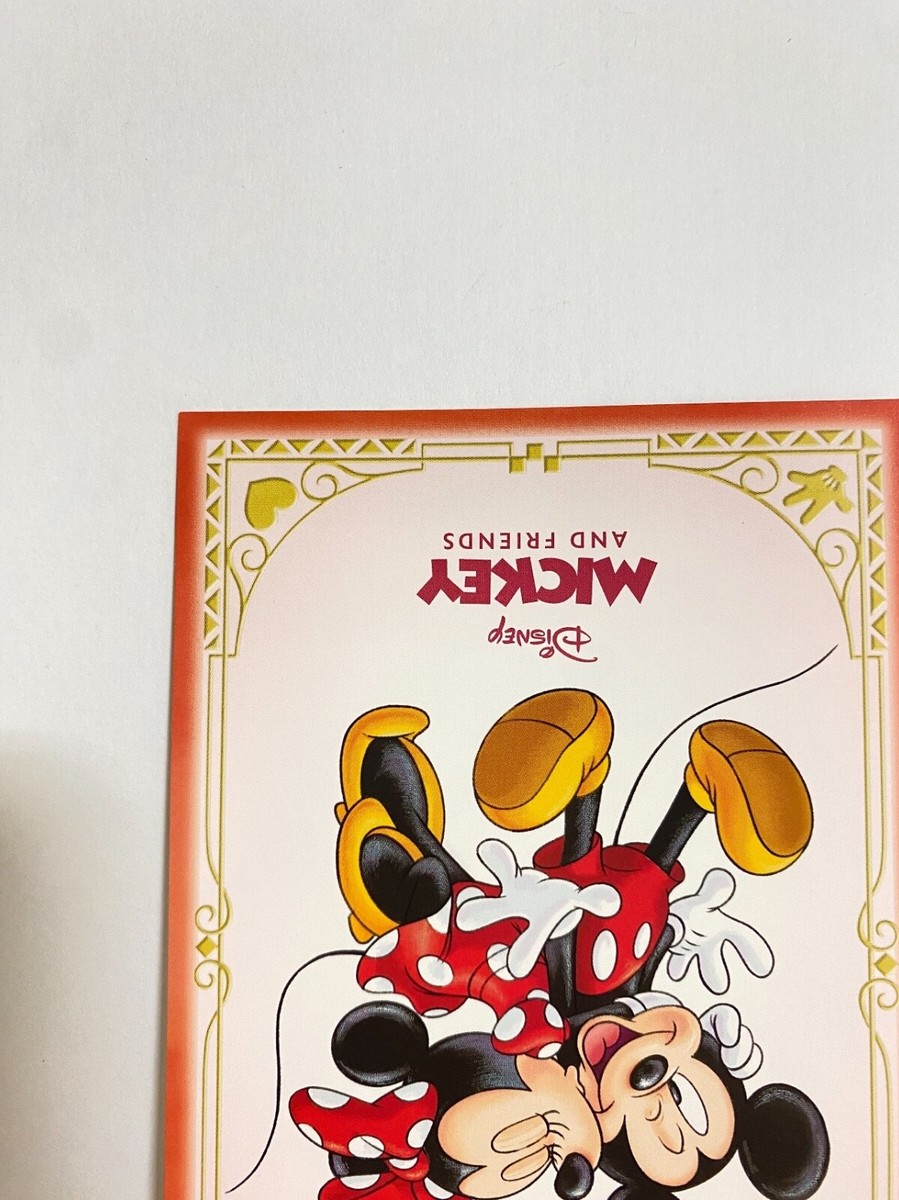 Mickey & Minnie Kiss Disney Fan Limited Postcard Illustration From