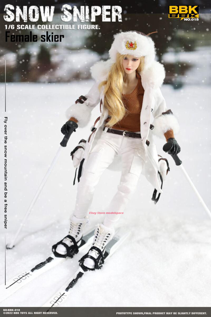 1/6 BBK BBK018 Snow Sniper Female Skier Action Figure Model 1/6 BBK BBK018 Snow Sniper Female Skier Action Figure Model