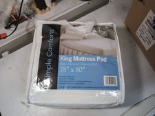 Hypo Allergenic Quilted Mattress Pad for King Bed -- NEW