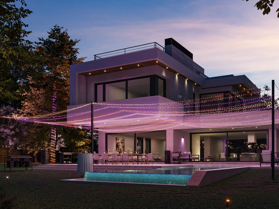 Philips Hue luzes de corda internas/externas Festavia 250 mini LEDs inteligentes 65 pés - Imagem 3 de 4