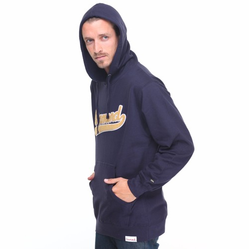 Suéter con capucha Diamond Supply Co. League oruga azul marino M, L nuevo con etiquetas patín - Imagen 3 de 4