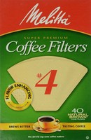 Melitta Cone Coffee Filters No. 4 Unbleached Natural Brown 40 Count Pack Of 2... on sale Melitta Cone Coffee Filters No. 4 Unbleached Natural Brown 40 Count Pack Of 2... on sale