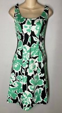Nine West Green/Black Sleeveess Mojito Combo Floral Cocktail Dress NWT Sz.6