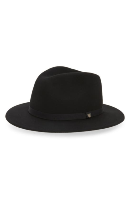 NWOT Brixton Messer II Felted Wool Fedora Hat Black Unisex  display picture 2