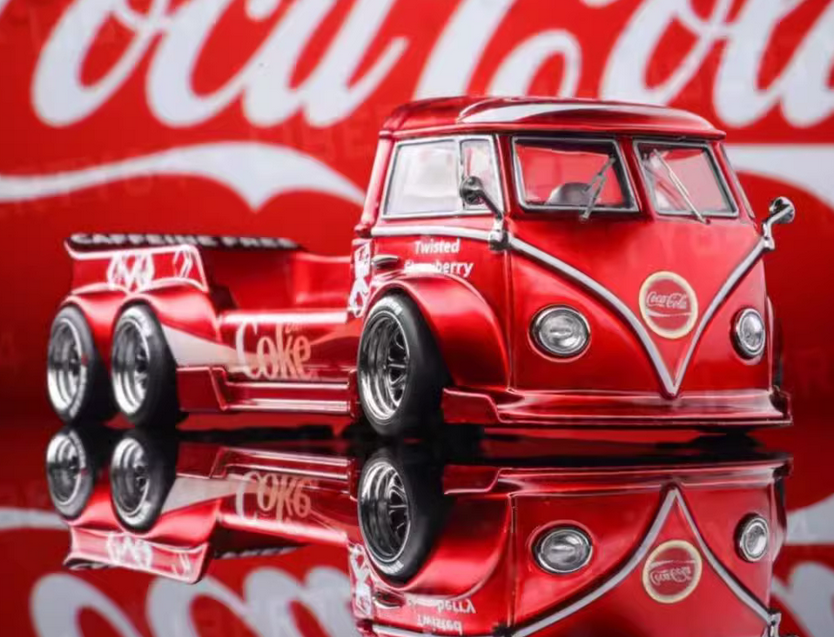 Liberty 1/64 VW trailer flatbed transport vehicle Coca Cola coated alloy car mod