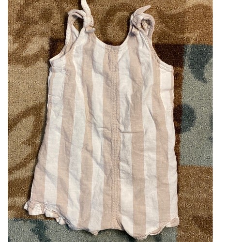 Girls 24 month Kohl's Little Co. Romper Striped Sleeveless Ruffle Bottom 24M