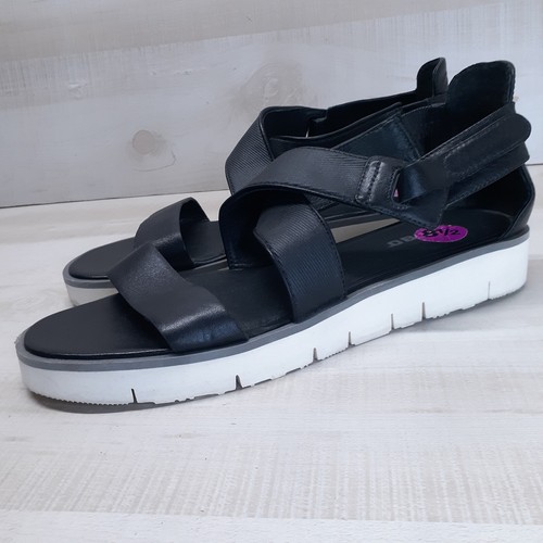 Strappy Sandels Tsubo Black Leather Sandals Womens 8.5 - Picture 21 of 22