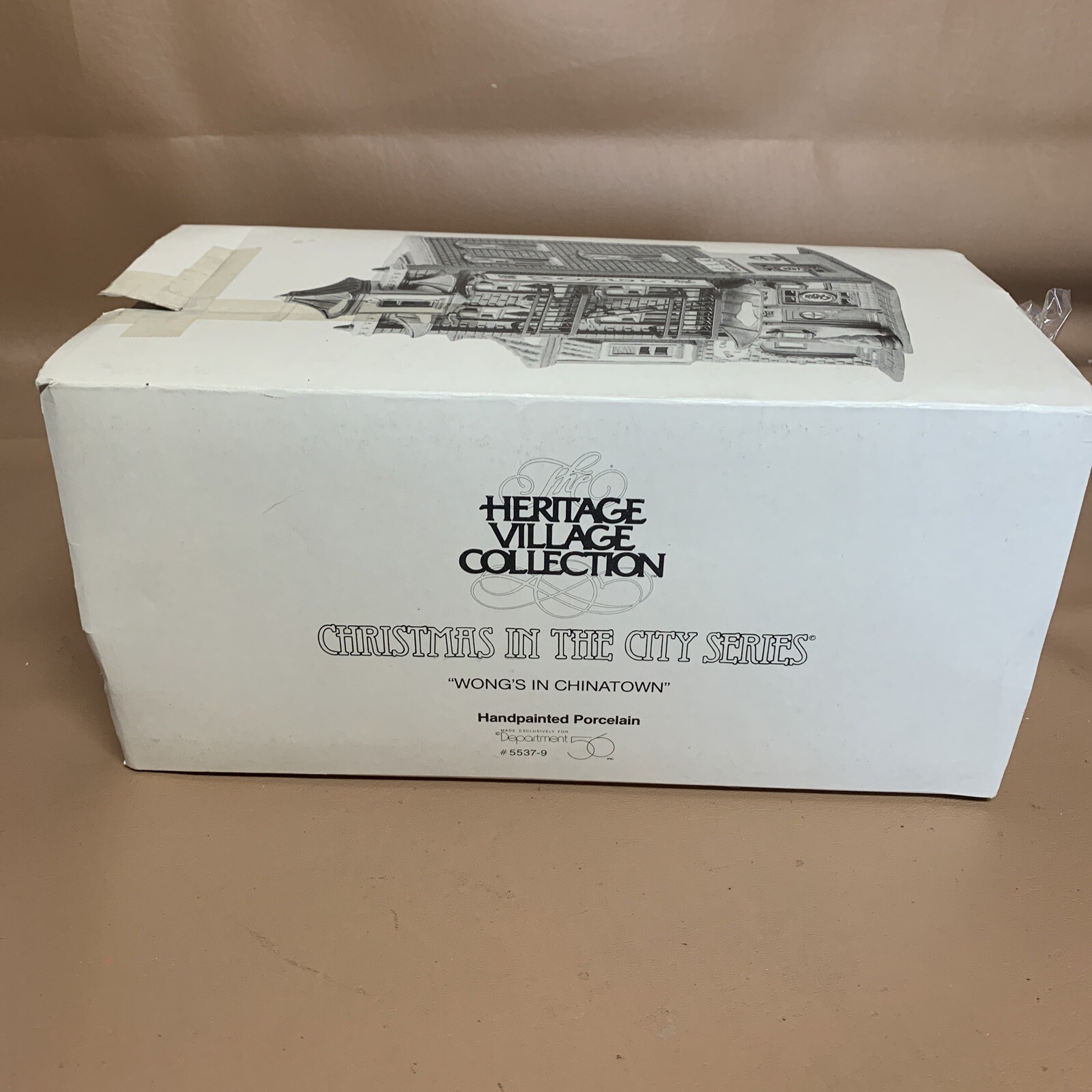 Dept 56 Heritage Village Christmas in the City Wong's in Chinatown No Light eBay