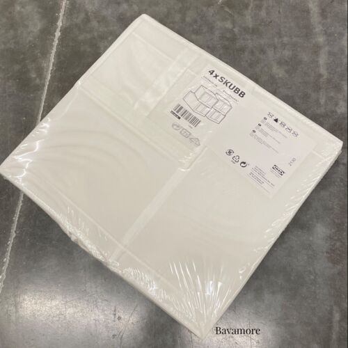IKEA SKUBB Shoe box, white, 8 ¾x13 ½x6 ¼ " BRAND NEW (4-PACK) - Picture 4 of 4