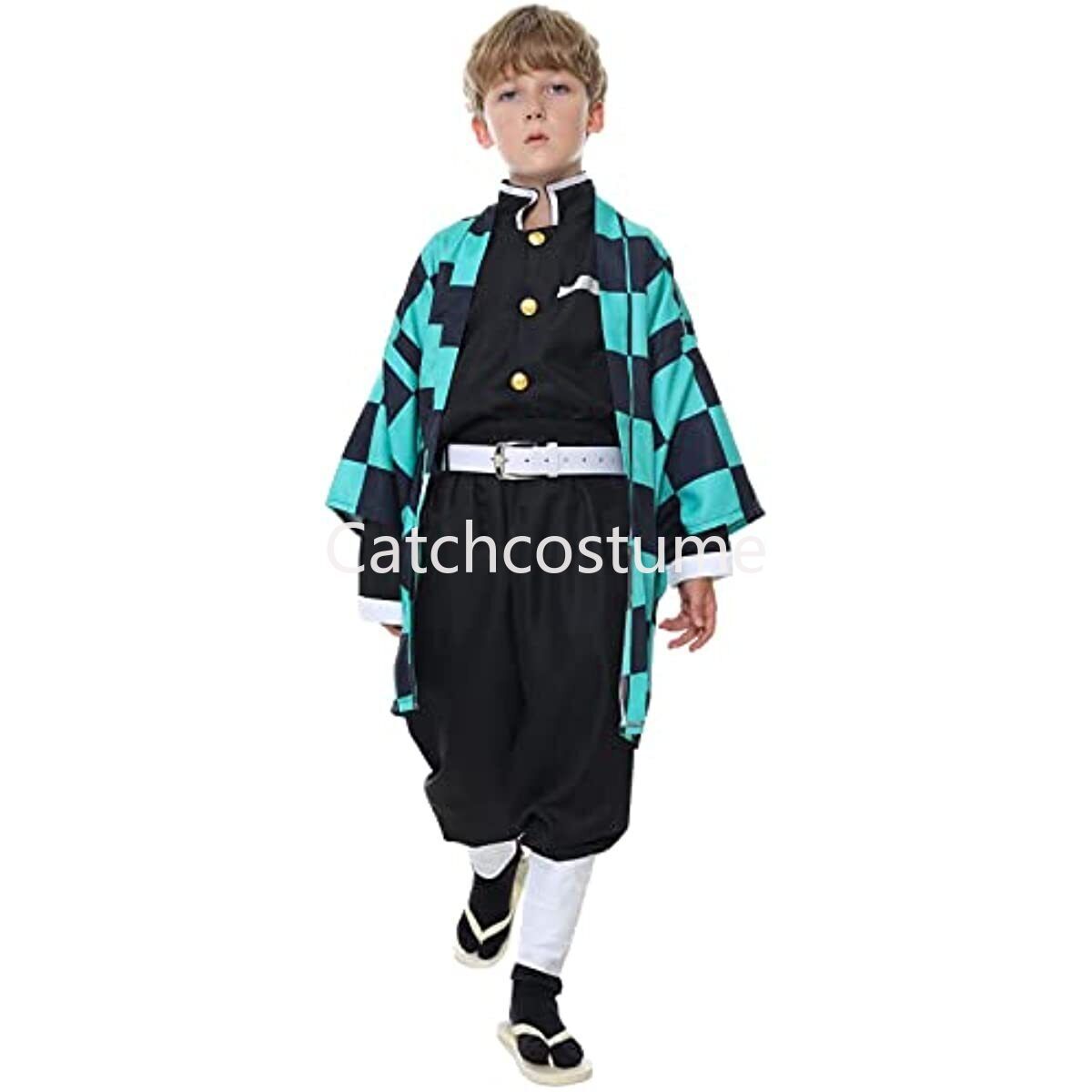 Kamado Tanjirou Pak, 110 cm) Demon Geen Kimetsu Slayer Yaiba Kamado Nezuko Kids Cosplay Kostuum