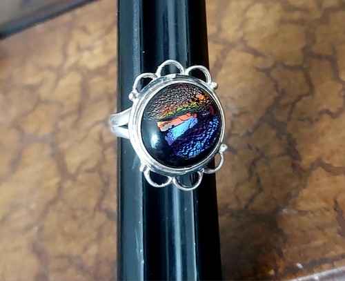 Beautiful Sterling silver glass ring - Picture 4 of 8