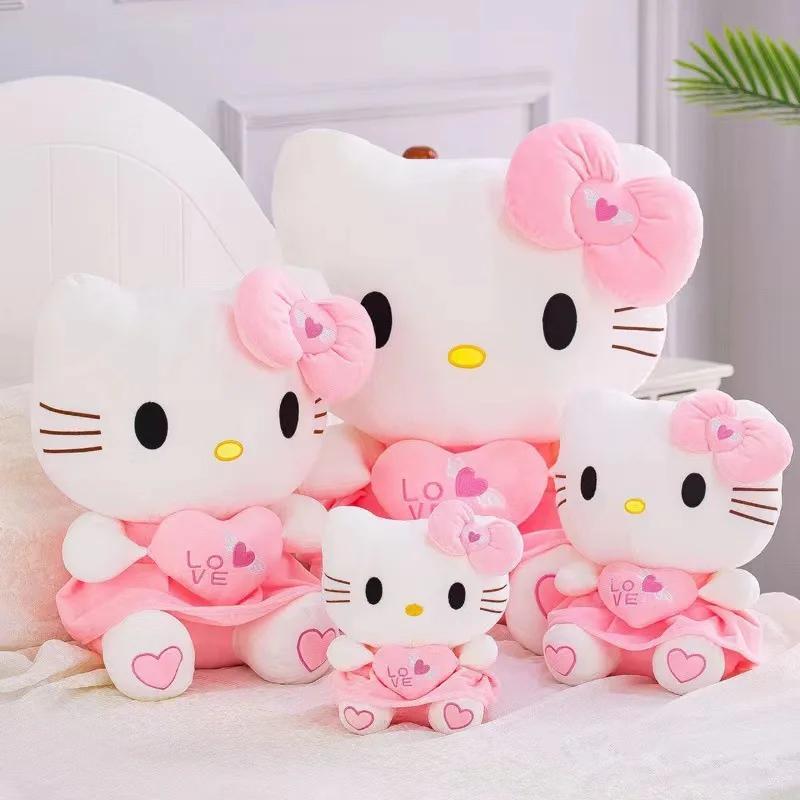 55cm Giant Hello Kitty Plush Toy – Soft Stuffed Anime Pillow Gift
