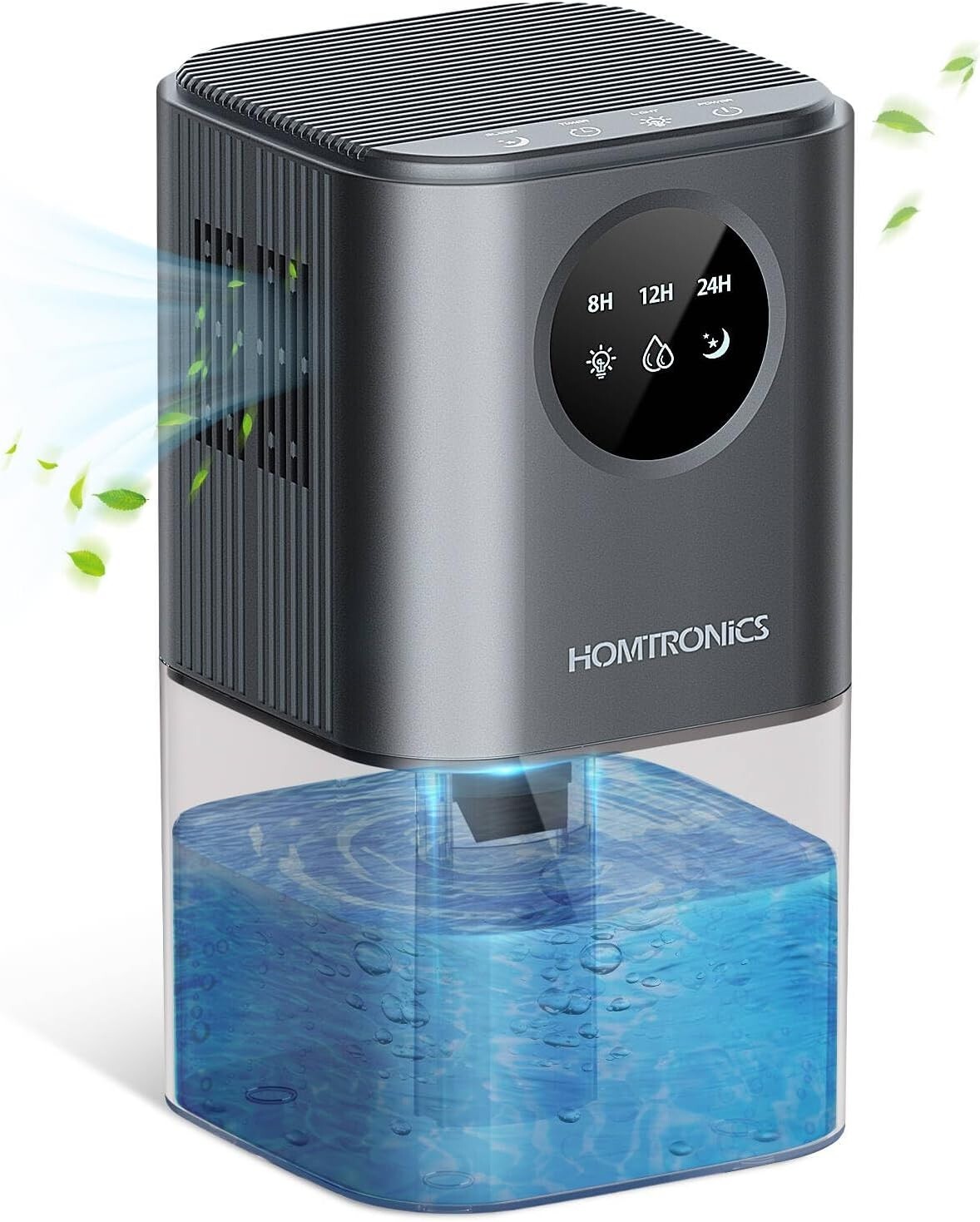 1700ML Deshumidificador Eléctrico, [Temporización] Homtronics Silencioso Pequeño